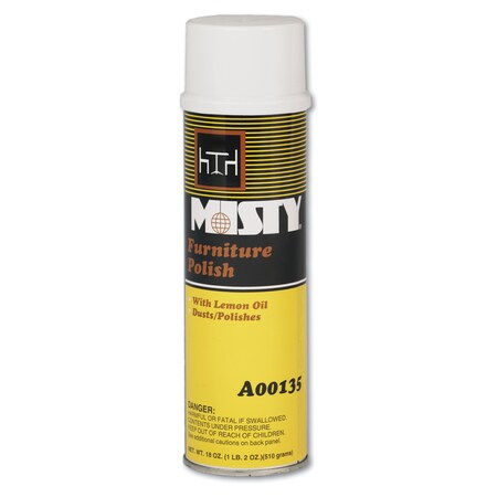 Misty Furniture Polish, Citrus Scent, 20 oz. Aerosol Can, PK12 1001520